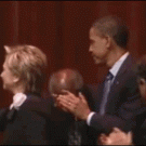 Bill and Hillary Clinton kissing fail